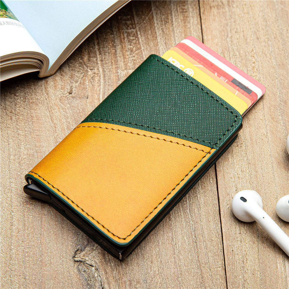 mens fashion color contrast wallet