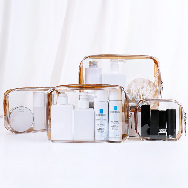 pvc transparent cosmetic bag large capacity multi function