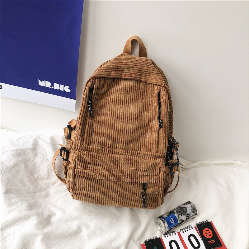 corduroy schoolbag middle school student junior high school student