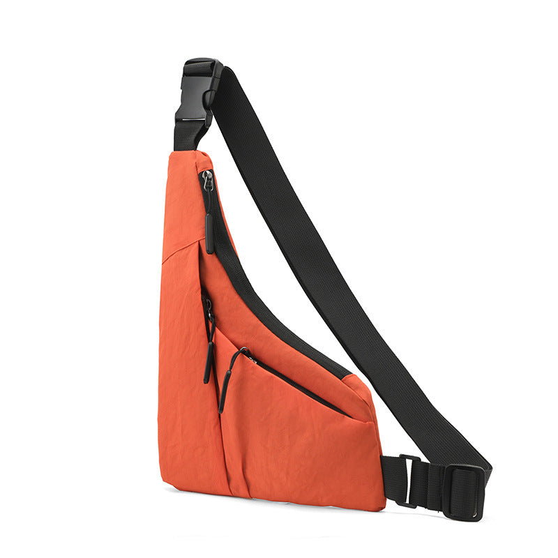close fitting triangle bag casual derm mens crossbody casual chest bag