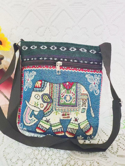 ethnic style embroidered crossbody bag cute elephant butterfly chinese style