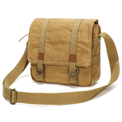 fashion mens portable retro canvas shoulder bag