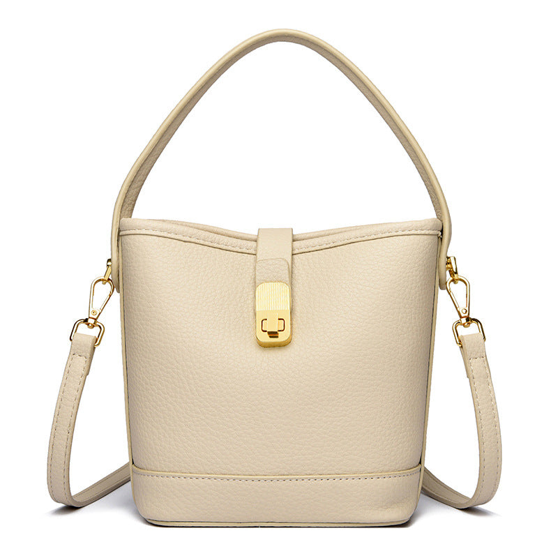 Fashionable Minimalist Multi-layer Single Shoulder Bag Niche Versatile Soft Leather