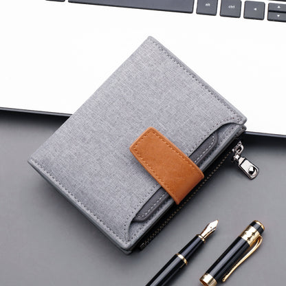 mens button short wallet oxford cloth large capacity canvas wallet