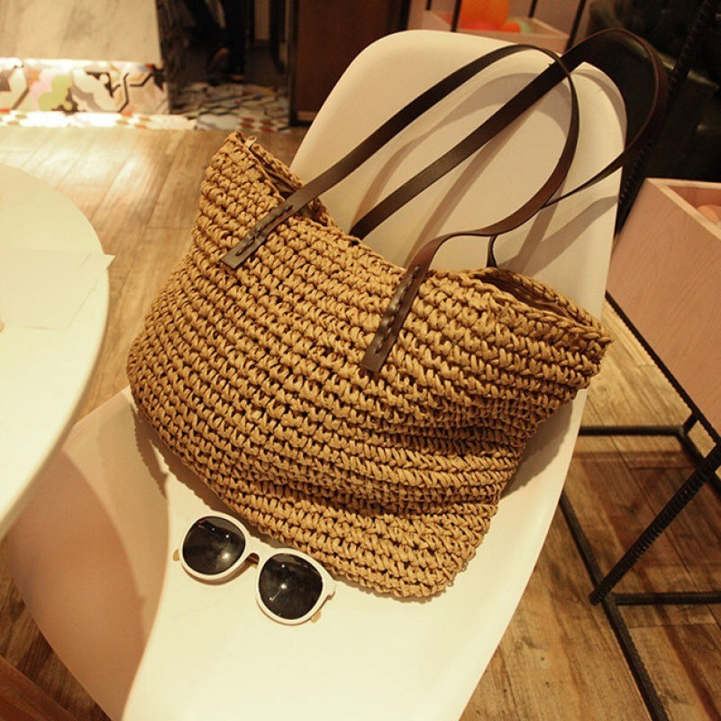 new seaside holiday woven bag portable