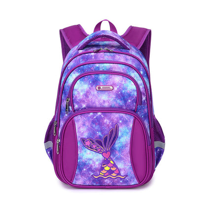 primary school boys large capacity childrens backpack space schoolbag