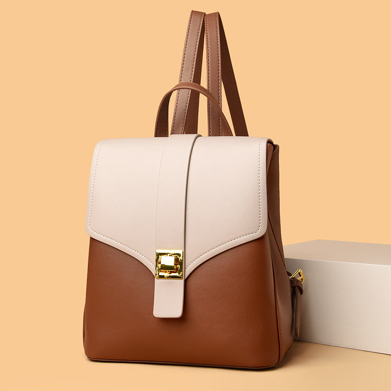 fashionable all match anti theft lock womens bag