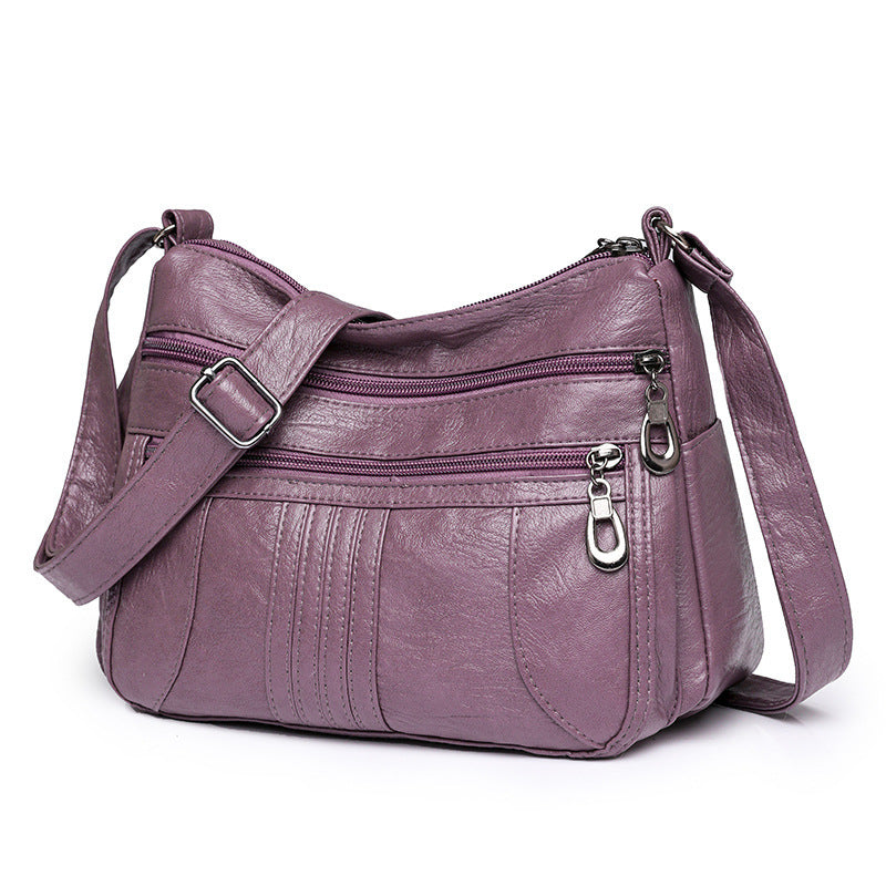 new casual womens cross body bag pu retro shoulder lightweight commuter bag