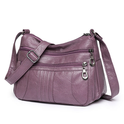 new casual womens cross body bag pu retro shoulder lightweight commuter bag