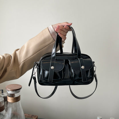 large capacity womens fashion shoulder messenger portable boston bag