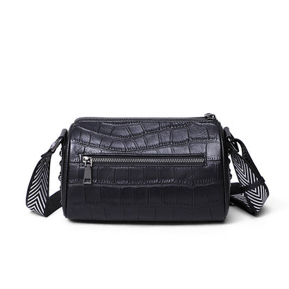 leather shoulder wide strap casual messenger bag