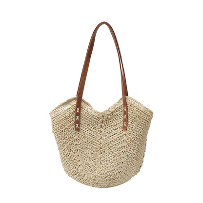 Straw Bag Holiday Shoulder Bag Fashion Woven Tote Bag