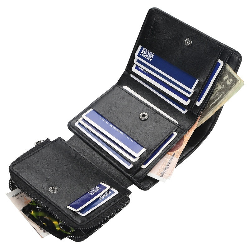 mens wallet short business multi card slots wallet