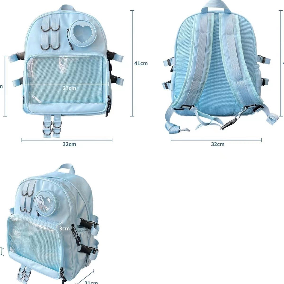 junior high school student large capacity canvas casual backpack