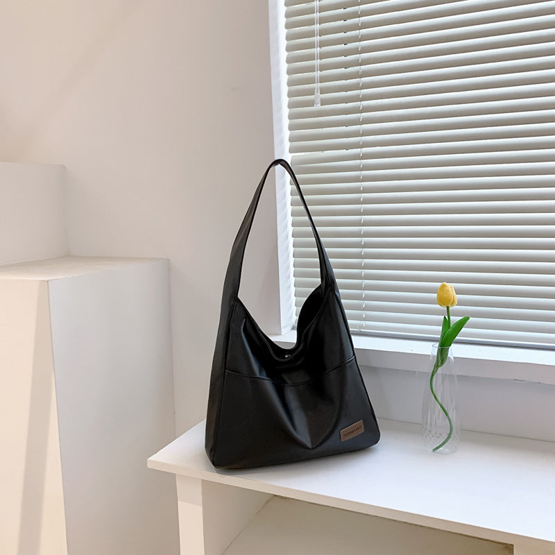 womens fashion simple large capacity retro shoulder bag