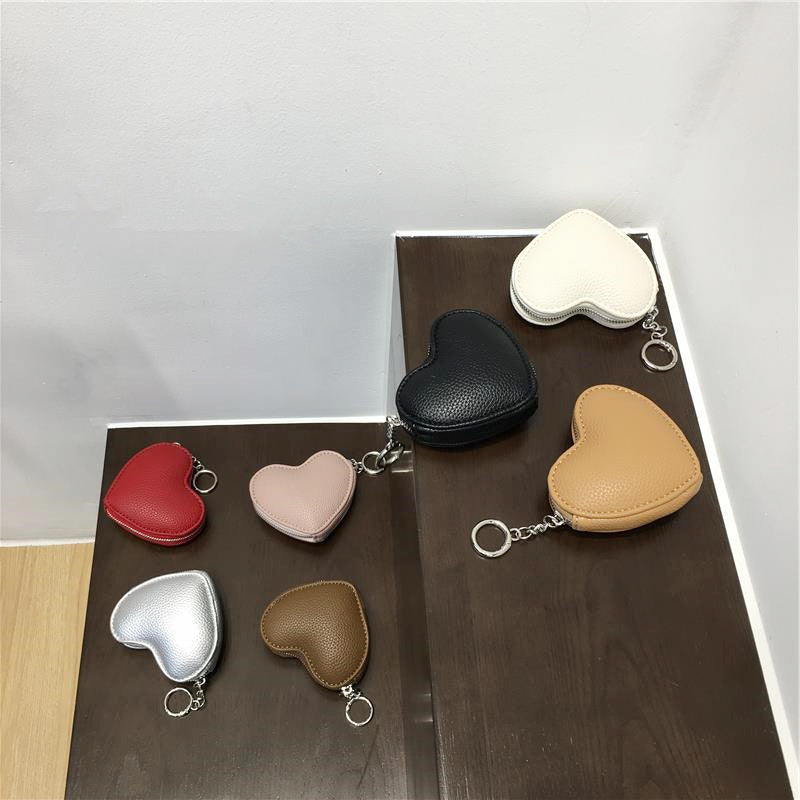 cute mini pendant love heart simplicity key case