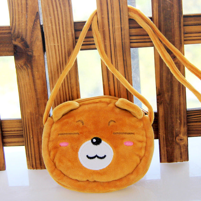 panda cat rabbit fluffy baby kid kindergarten cross body bag