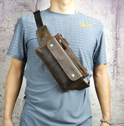 mens tide cool cell phone camera outdoor 7 inch chest bag