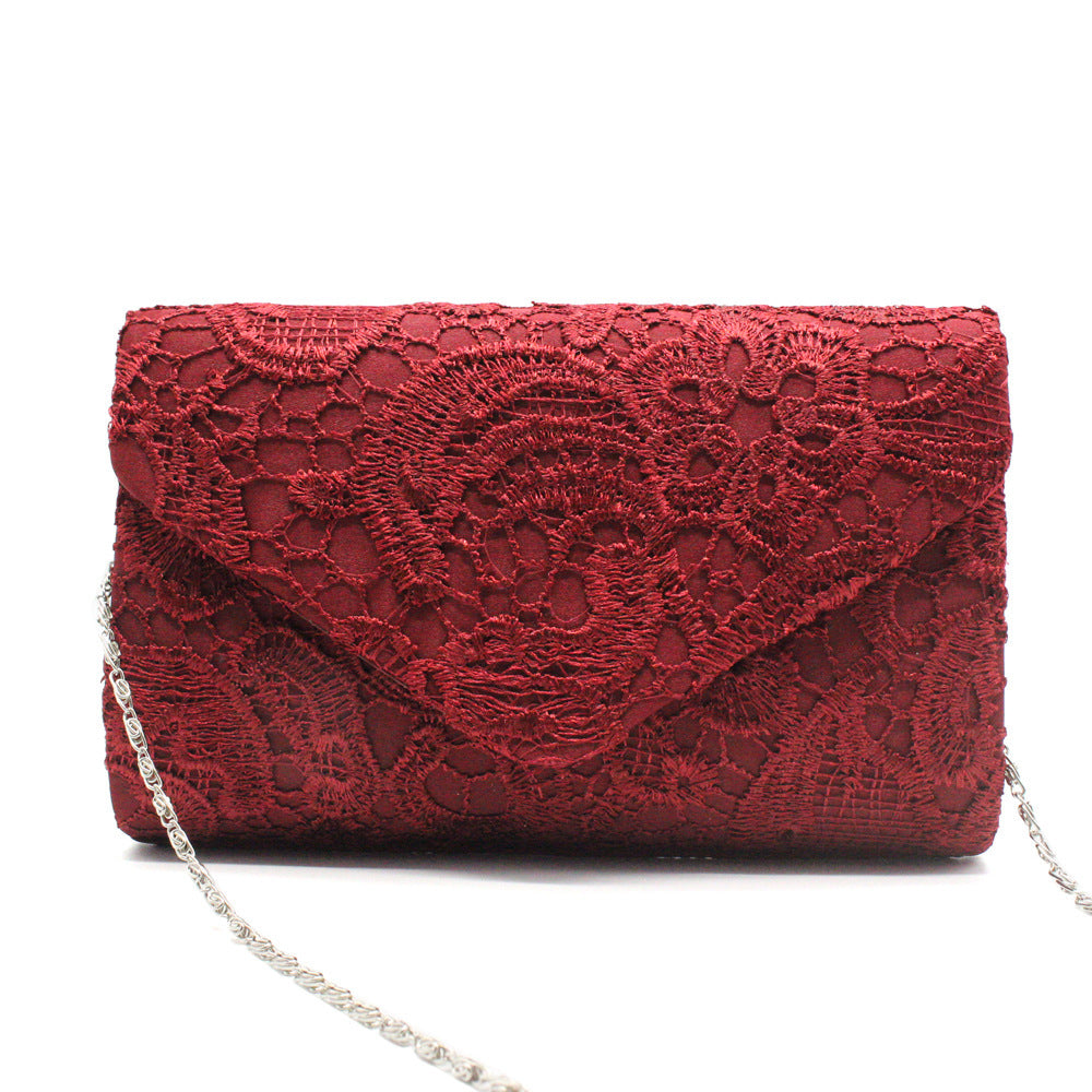 convenient beautiful and fashionable lace dinner bag with cover