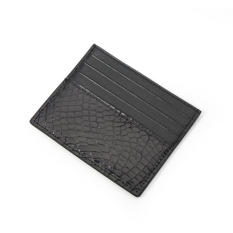 multiple card slots genuine leather ultra thin card holder wallet