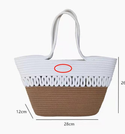 cotton bag female braided one shoulder large capacity portable