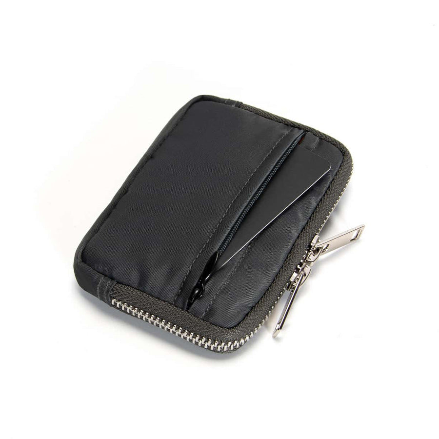 womens simple and compact multi function hand held rfid anti theft swiping wallet