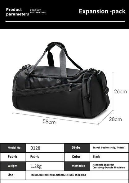 mens large capacity travel dry wet separation fitness sports training portable messenger bag