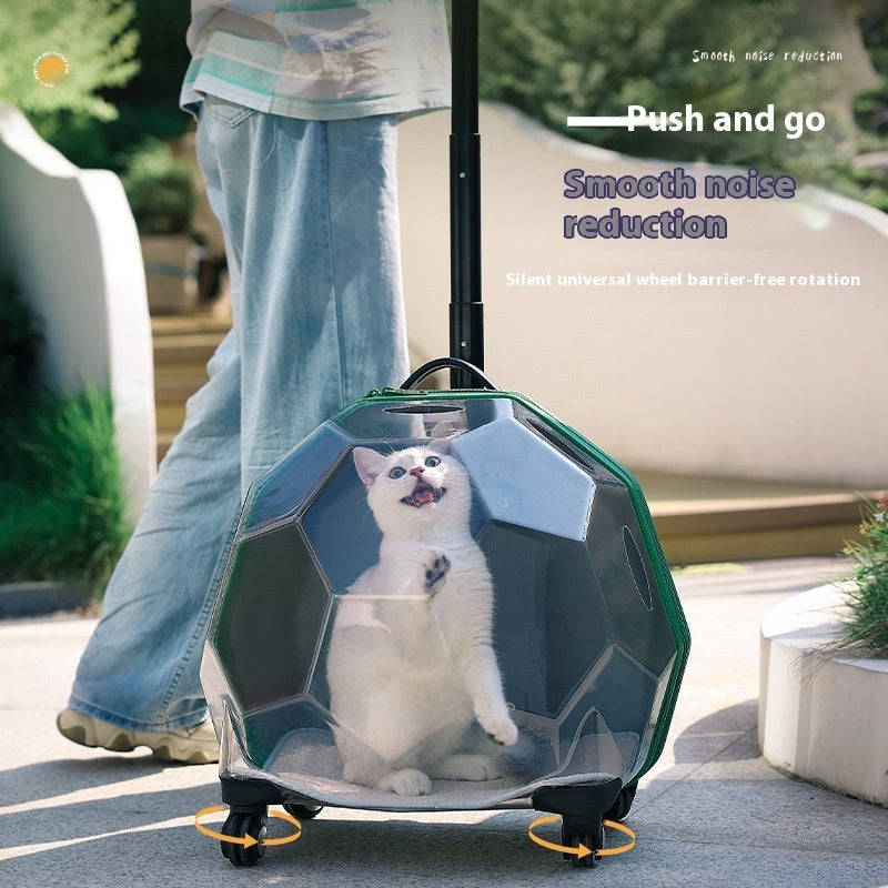 pet-trolley-portable-cat-luggage-transparent-large-dog-suitcase-trolley-space-capsule