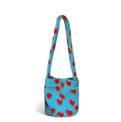 autumn and winter new leopard print letters printed bucket bag large capacity