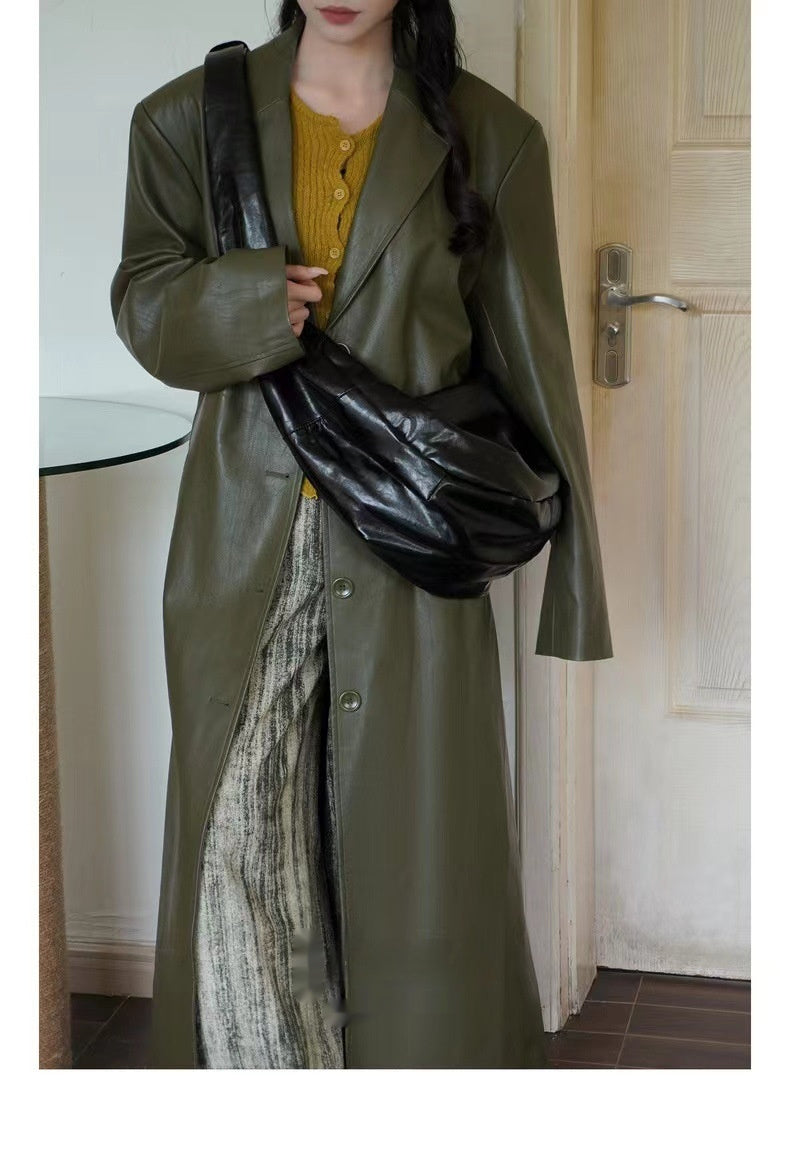 new niche oil wax leather shoulder messenger bag