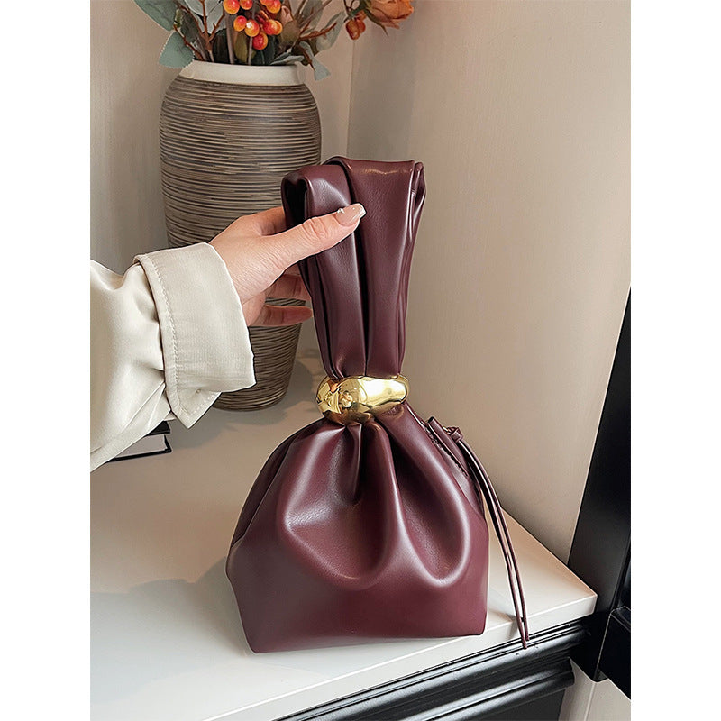 vintage crumpled mini bucket bag