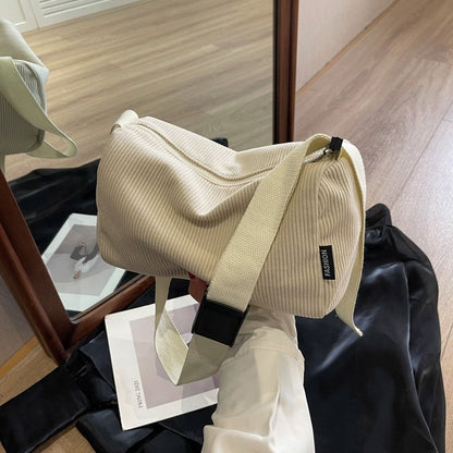 fashionable solid color simple womens shoulder crossbody bag