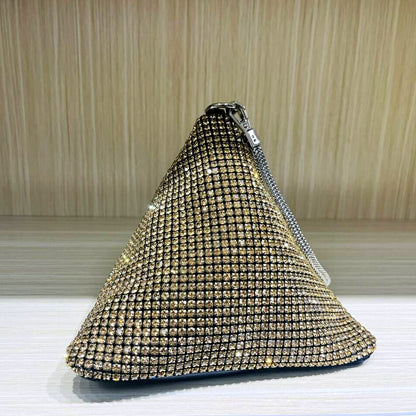 Diamond Shiny Wrist Bag Triangle
