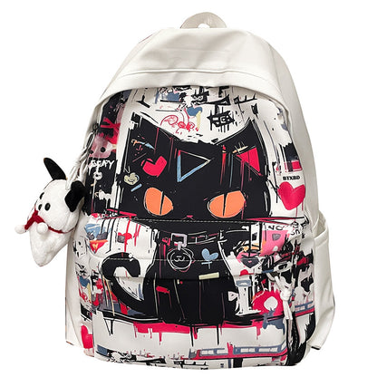 girls harajuku style personalized graffiti simple all match backpack