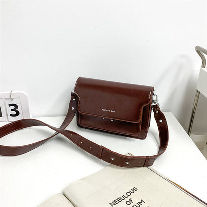 simple pu small square student fashion casual all match shoulder bag