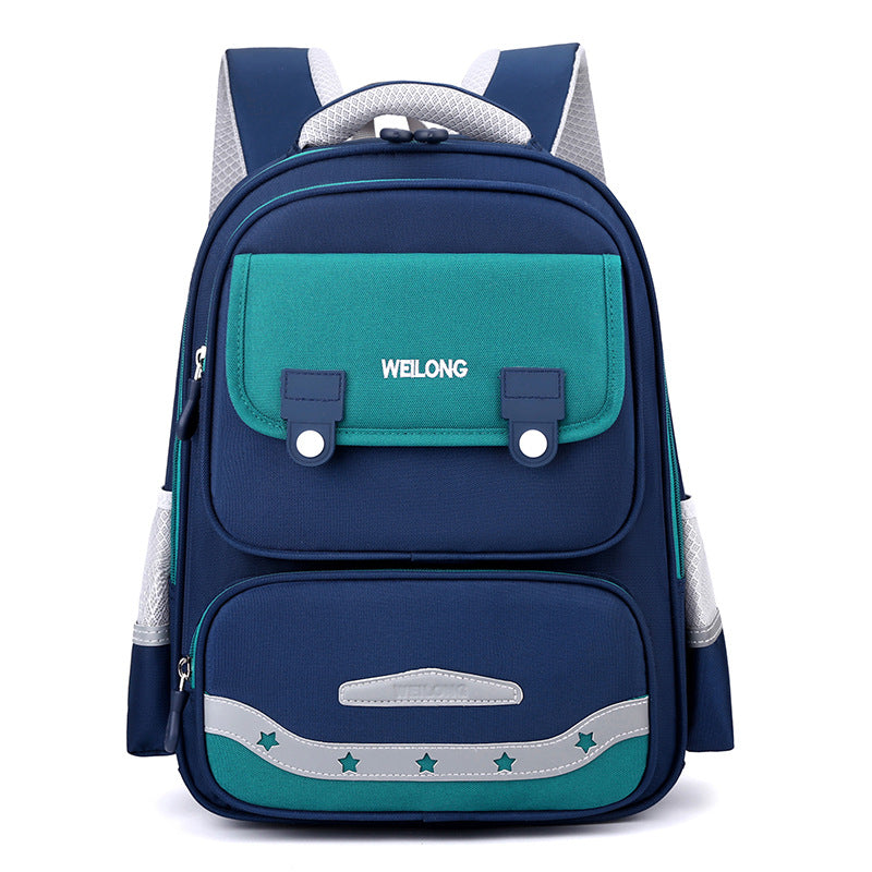 Burden-reducing Spine Protection Fashion Color Contrast Schoolbag