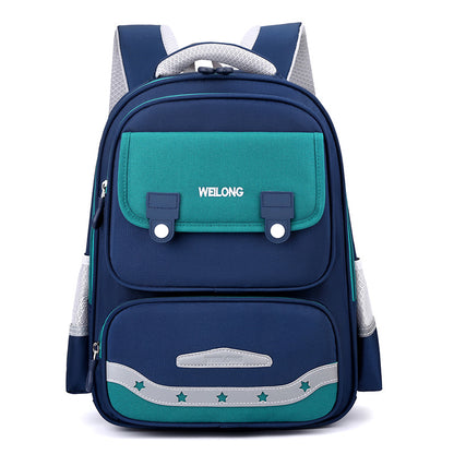 Burden-reducing Spine Protection Fashion Color Contrast Schoolbag