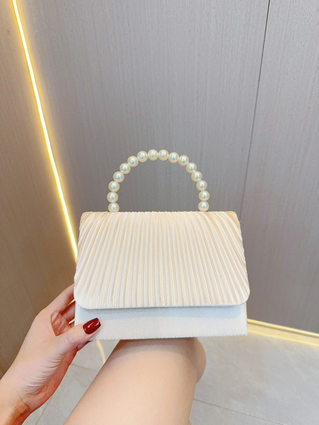 womens fashion pleated evening bag