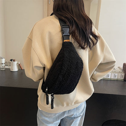 autumn and winter new plush crossbody bag large capacity