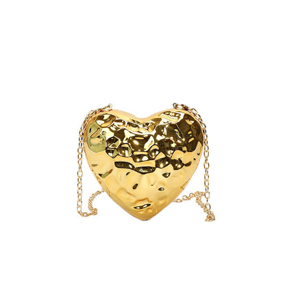 Shiny Heart-shaped Meteorite Acrylic Shoulder Messenger Bag