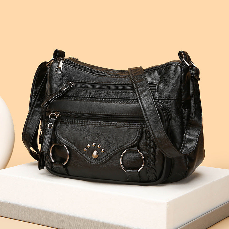 new mother bag pu soft leather advanced sense