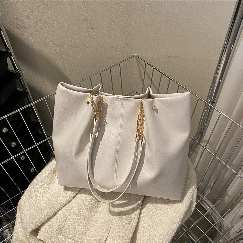 soft surface high quality bag chain shoulder bag large capacity totes