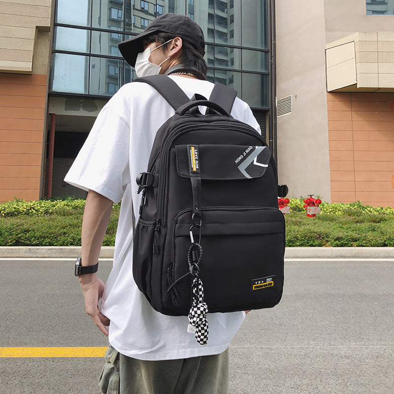 retro contrast color mens travel backpack