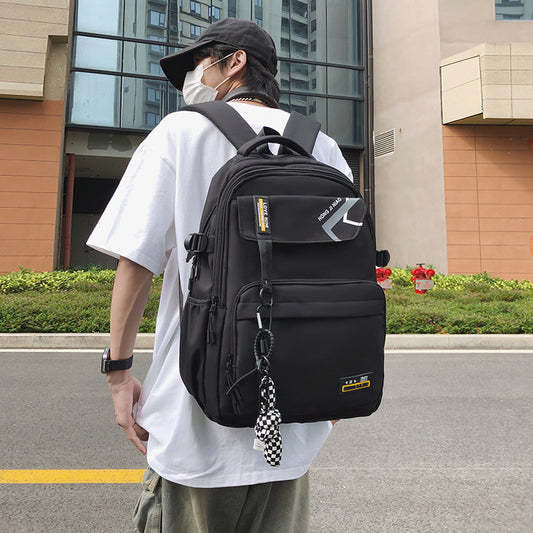 retro contrast color mens travel backpack