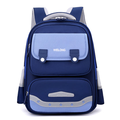 Burden-reducing Spine Protection Fashion Color Contrast Schoolbag