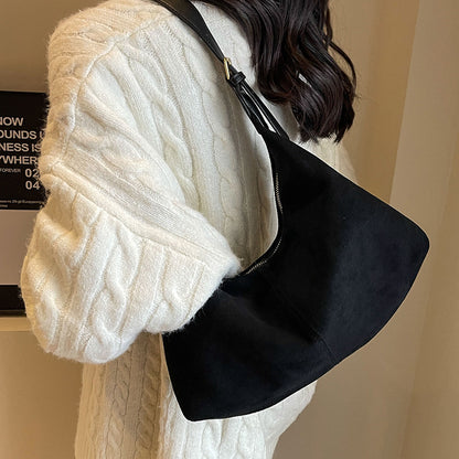 Frosted Vintage Female Large-capacity Crossbody Bag