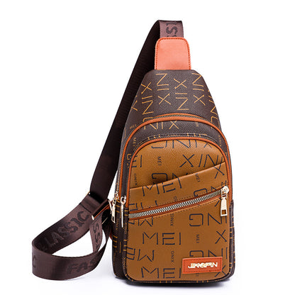 womens chest bag fashion letters new printed crossbody bag