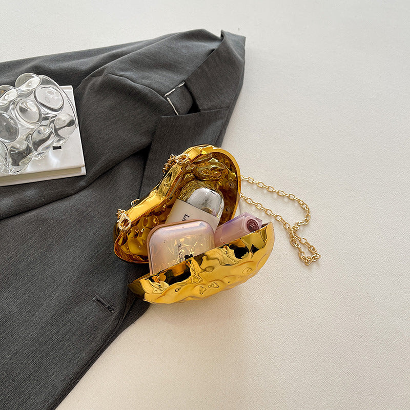 Shiny Heart-shaped Meteorite Acrylic Shoulder Messenger Bag
