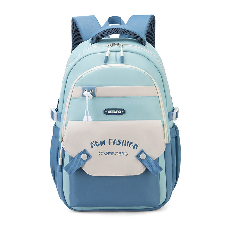 New Student Schoolbag Colorful Contrast Color Schoolbag