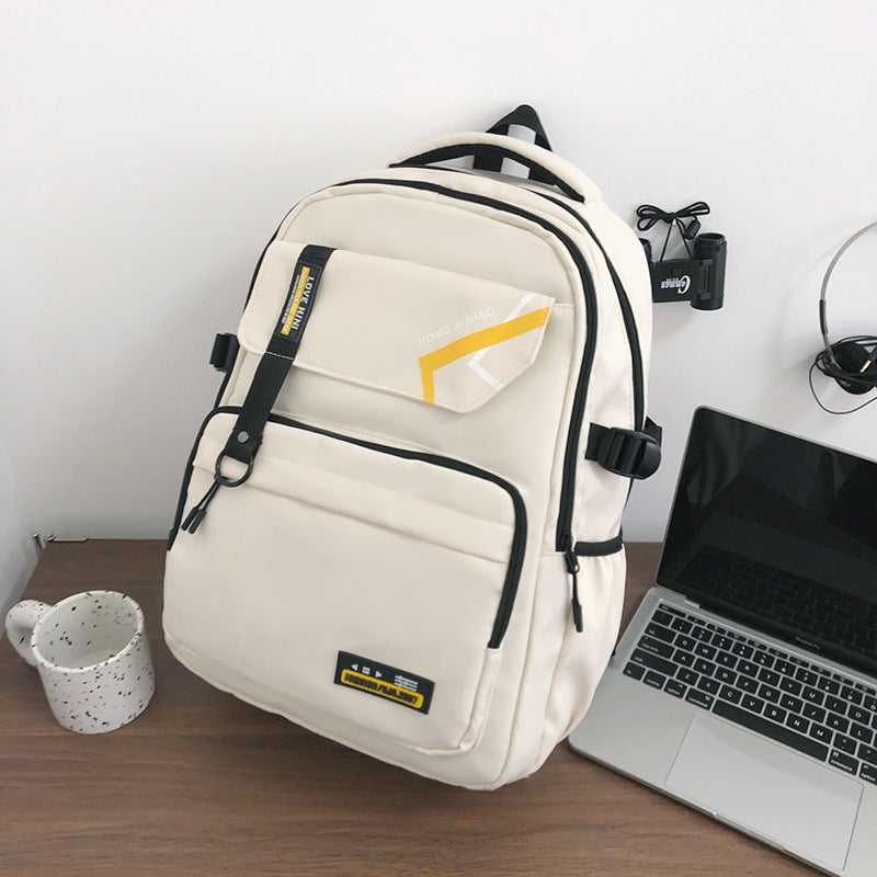 retro contrast color mens travel backpack